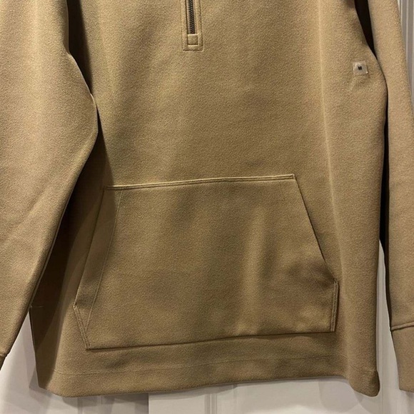 Express Men’s Toffee Brown Fleece Quarter Zip Jacket NWT - Picture 6 of 9